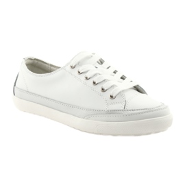 Sports shoes for women, tied Filippo 703 white silver grey 1 Sports shoes for women, tied Filippo 703 white silver grey 1