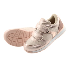 Różowe Sneakers American Club ES25 gold pink yellow 5