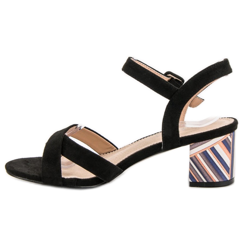 Filippo Sandals With Decorative Heel black 1