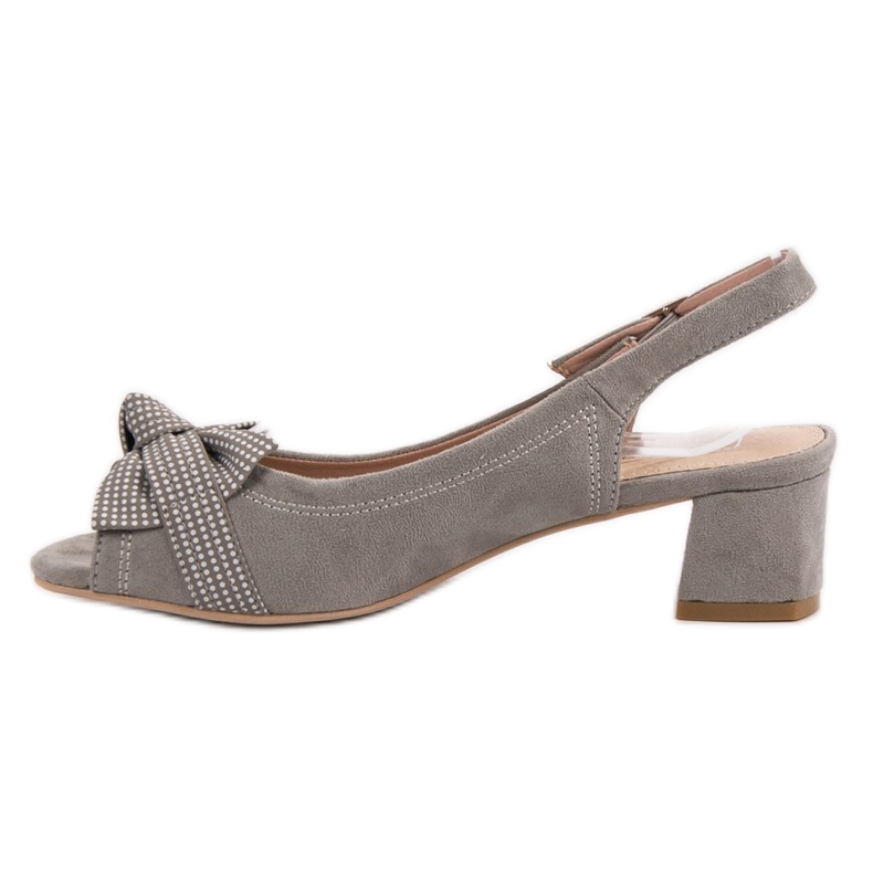 Filippo Suede Sandals With A Bow grey 2