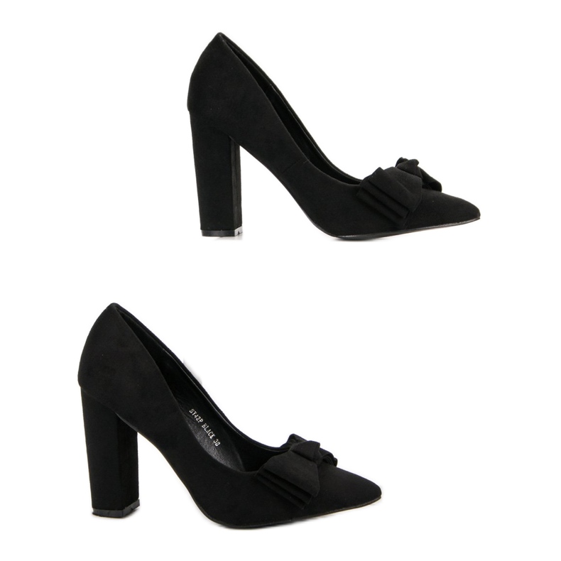 Seastar Suede Pumps With A Bow black 2