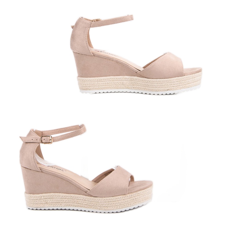 Seastar Beige Wedge Sandals 1