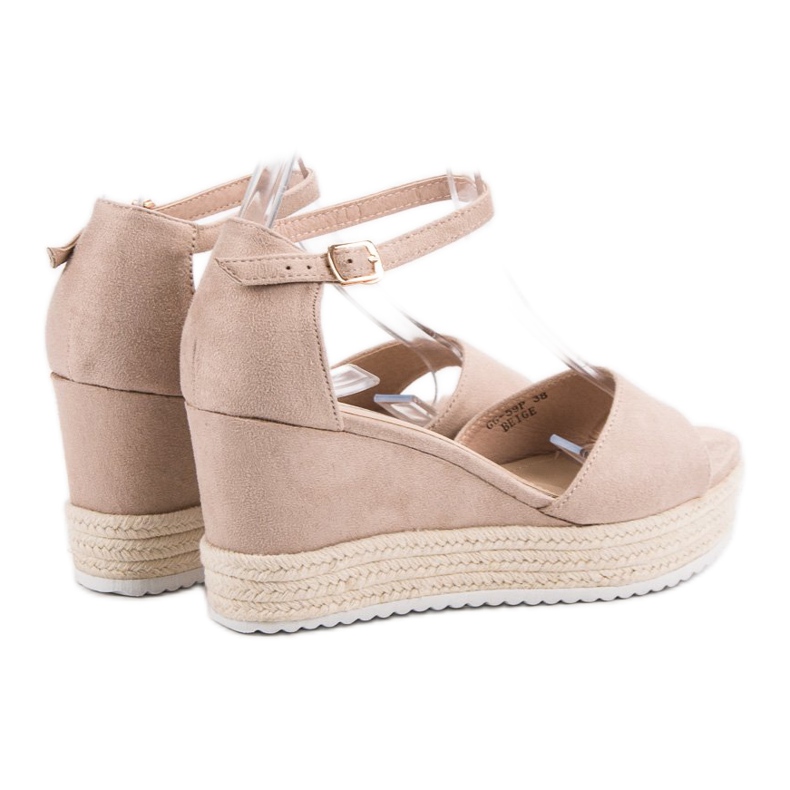Seastar Beige Wedge Sandals 2