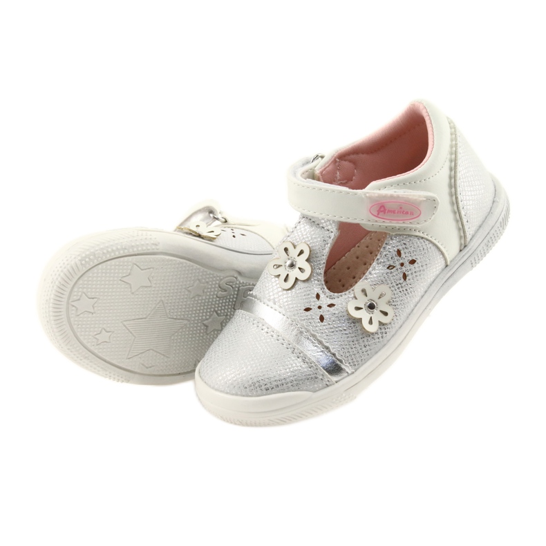 American Club GC20 flower girl ballerinas white grey 4