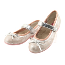 Ballerinas pumps with an American Club GC18 bow grey pink 3 Ballerinas pumps with an American Club GC18 bow grey pink 3