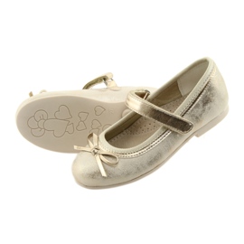 Ballerinas pumps with an American Club GC18 bow brown yellow 4