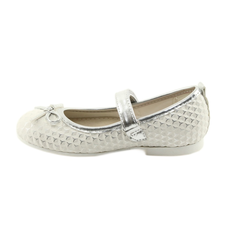 American Club GC16 velcro ballerinas pumps white grey 2
