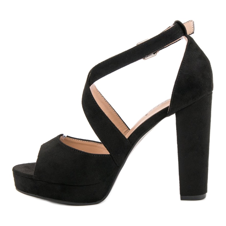 Seastar Suede Sandals On The Platform black 1