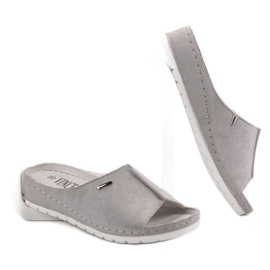Comfortable VINCEZA slippers grey 1