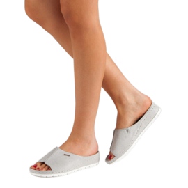 Comfortable VINCEZA slippers grey 2