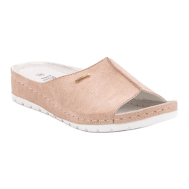 Comfortable VINCEZA slippers beige 2