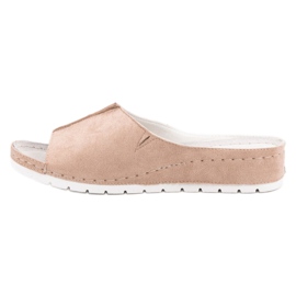 Comfortable VINCEZA slippers beige 3