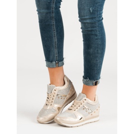 Cm Paris Golden Sneakers With Rhinestones 1 Cm Paris Golden Sneakers With Rhinestones 1