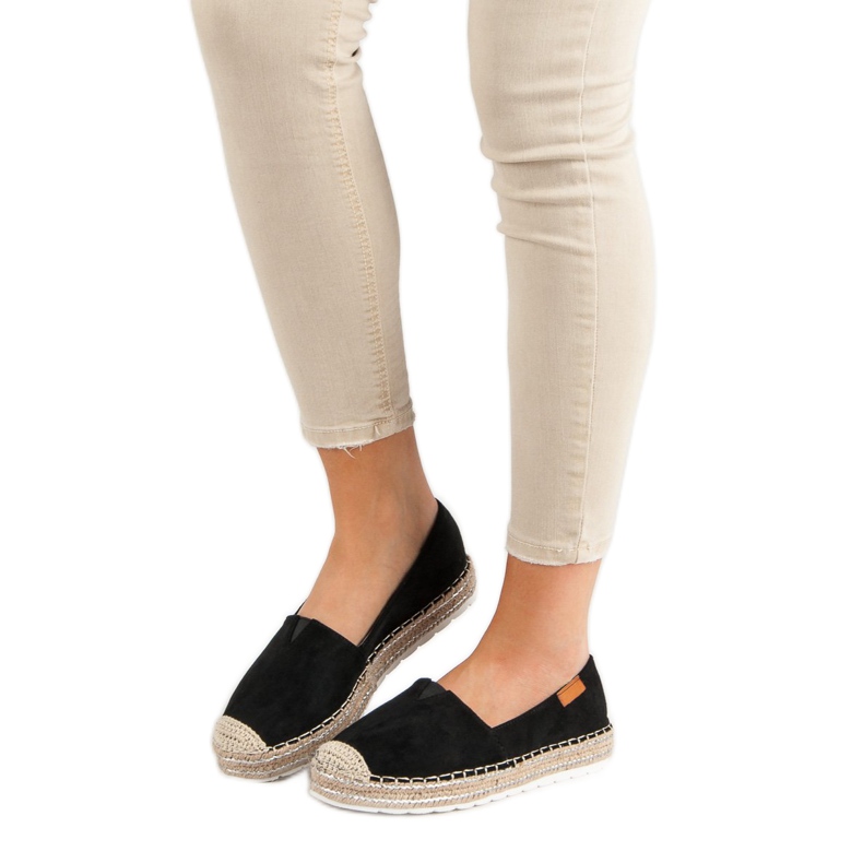 Black Suede Espadrilles 1
