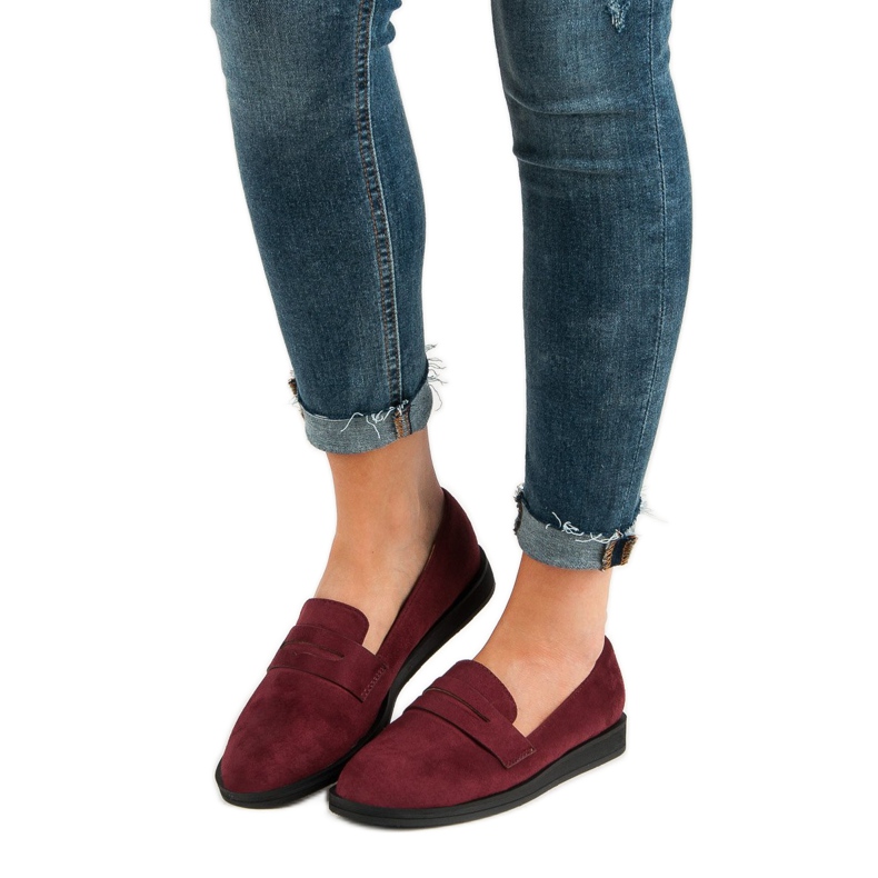 Best Shoes Burgundy Casual Loafers red 1