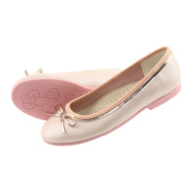 Ballerinas with a bow, pink pearl American Club GC14 / 19 golden 4 Ballerinas with a bow, pink pearl American Club GC14 / 19 golden 4
