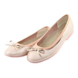 Ballerinas with a bow, pink pearl American Club GC14 / 19 golden 3 Ballerinas with a bow, pink pearl American Club GC14 / 19 golden 3