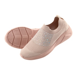 American Club America AD05 Women's Sports Shoes Pink with zircons 4