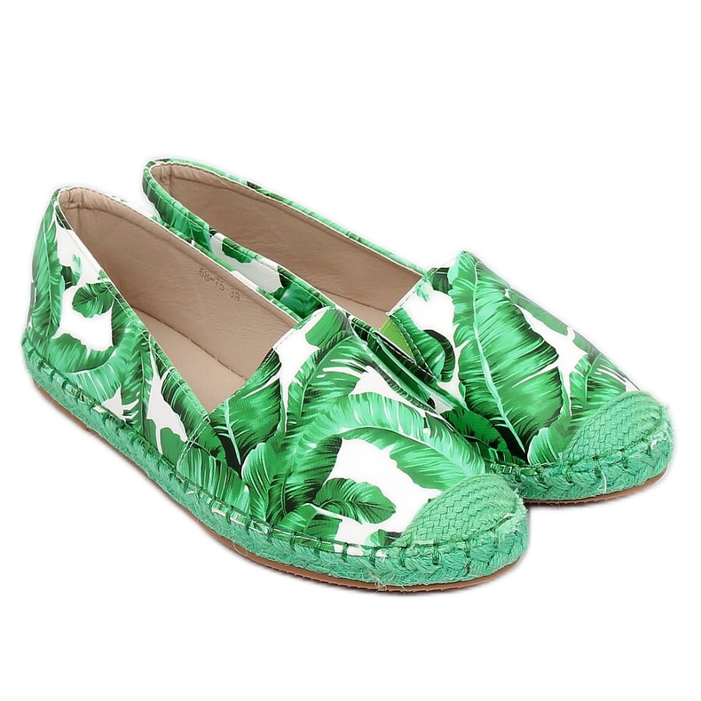 Green women's espadrilles 68-75 Green 2