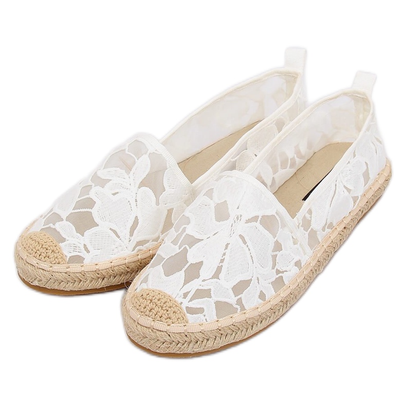 White openwork espadrilles 68-130 White 2
