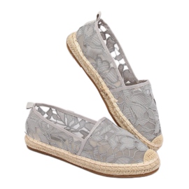 Gray openwork espadrilles 68-130 Gray grey 2