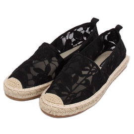 Black openwork espadrilles 68-130 Black 2