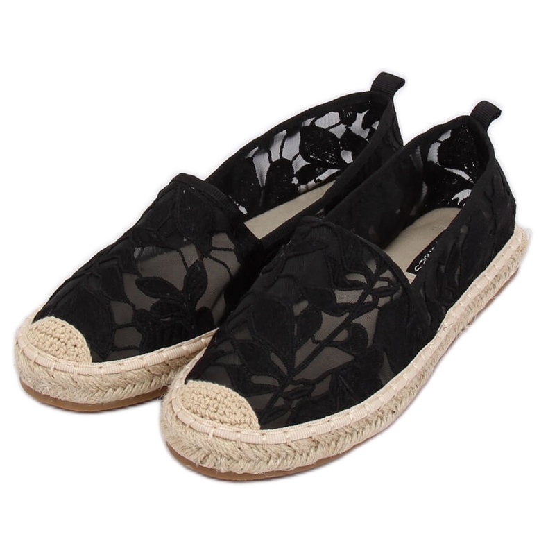 Black openwork espadrilles 68-130 Black 2