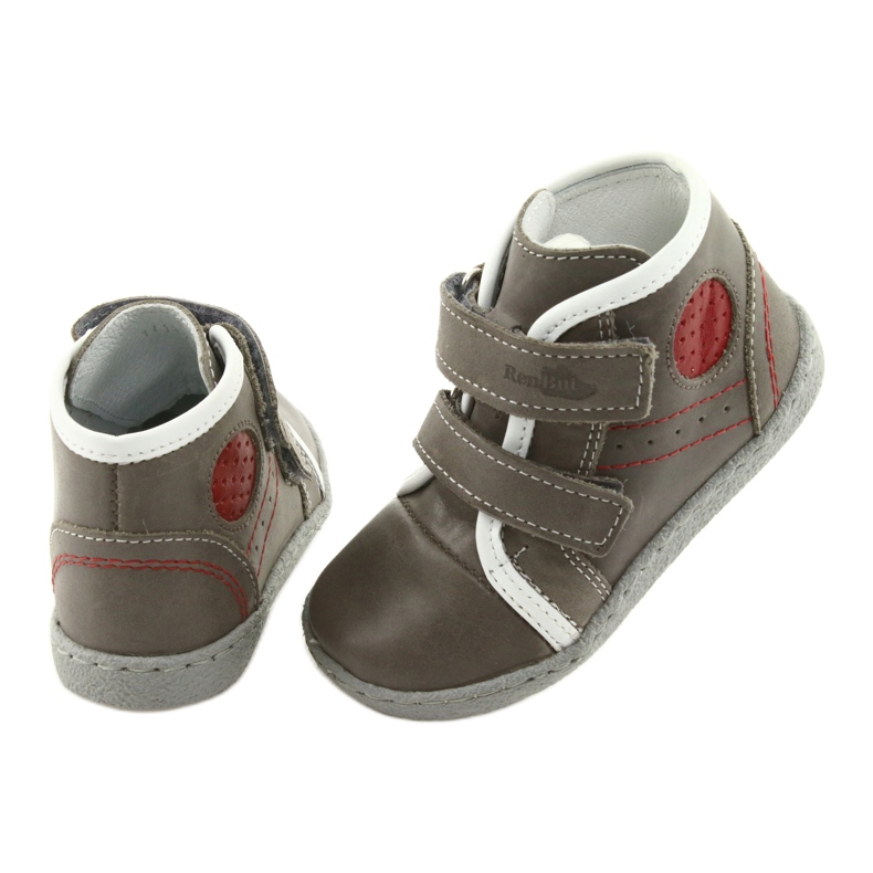 Leather boys with Velcro 1423 gray Ren BUT grey 5 Leather boys with Velcro 1423 gray Ren BUT grey 5