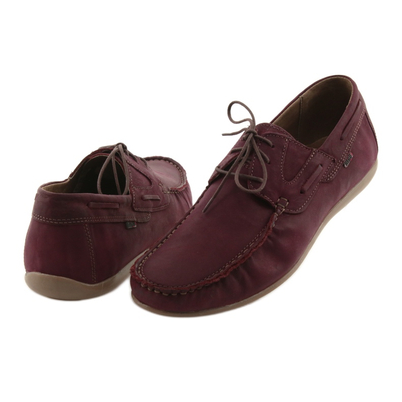 Riko 684 burgundy laced loafers multicolored 4