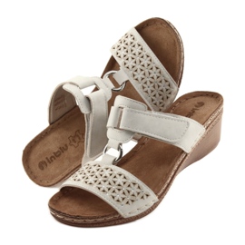 Inblu NA03 beige sequins velcro slippers 5