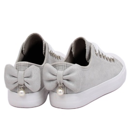 Gray women's sneakers B88 Silver grey 2