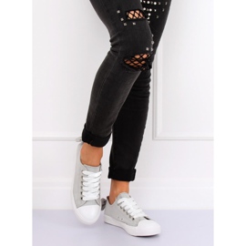 Gray women's sneakers B88 Silver grey 1