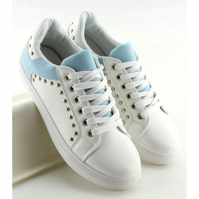 Women's white and blue sneakers LA09 Blue 2 Women's white and blue sneakers LA09 Blue 2