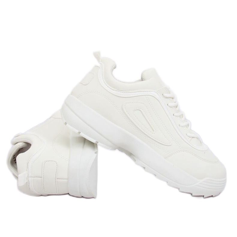 White LL1713 White sports shoes 2