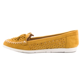 Seastar Mustard Openwork Loafers yellow 1