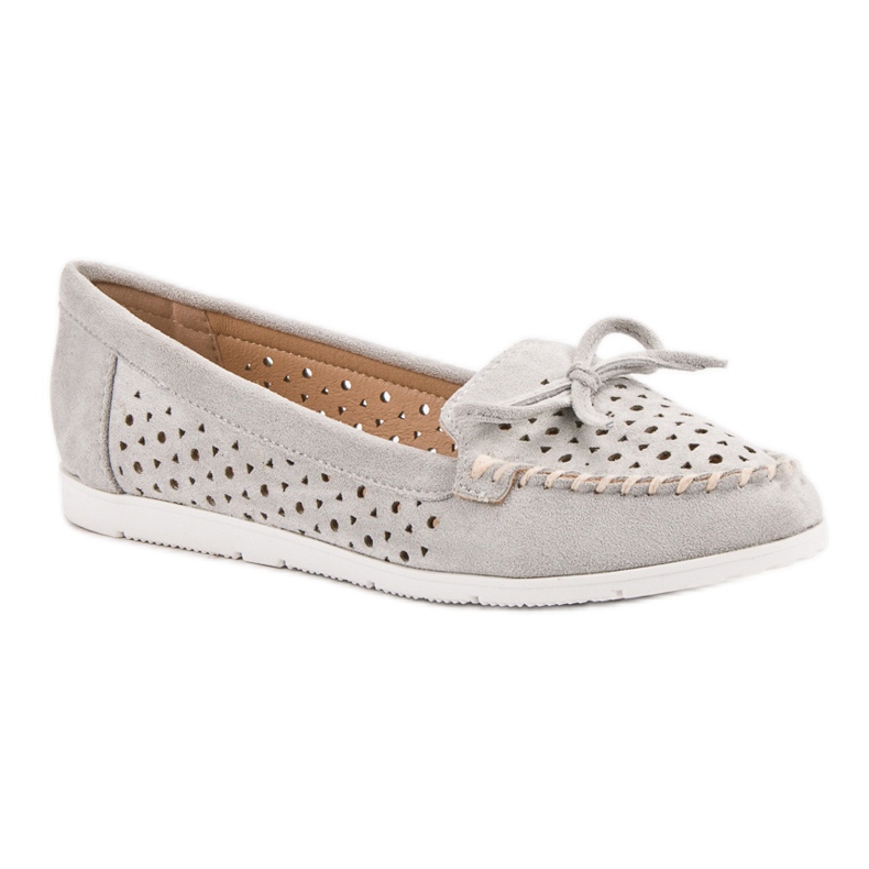 Seastar Gray openwork loafers grey 1