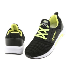 Bartek 55110 Black slip-on sports shoes yellow 4