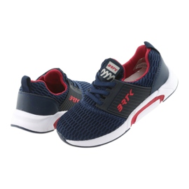 Bartek 55110 Slip-on navy blue sports shoes red 4