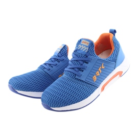 Bartek 55110 Slip-on blue sports shoes orange 3