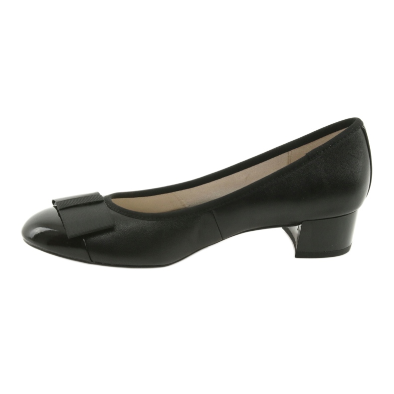 Women's pumps with a bow Caprice 22307 black 3