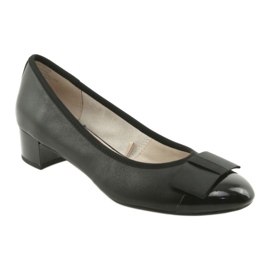 Women's pumps with a bow Caprice 22307 black 2