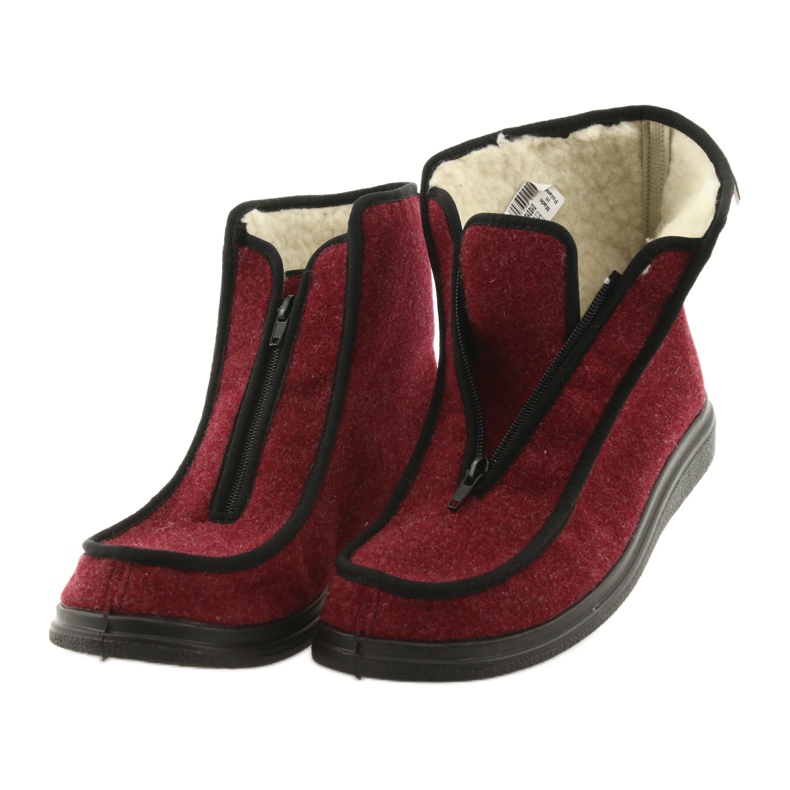 Dr.orto Befado Women's shoes PU insulated wool 996D005 burgundy red 2