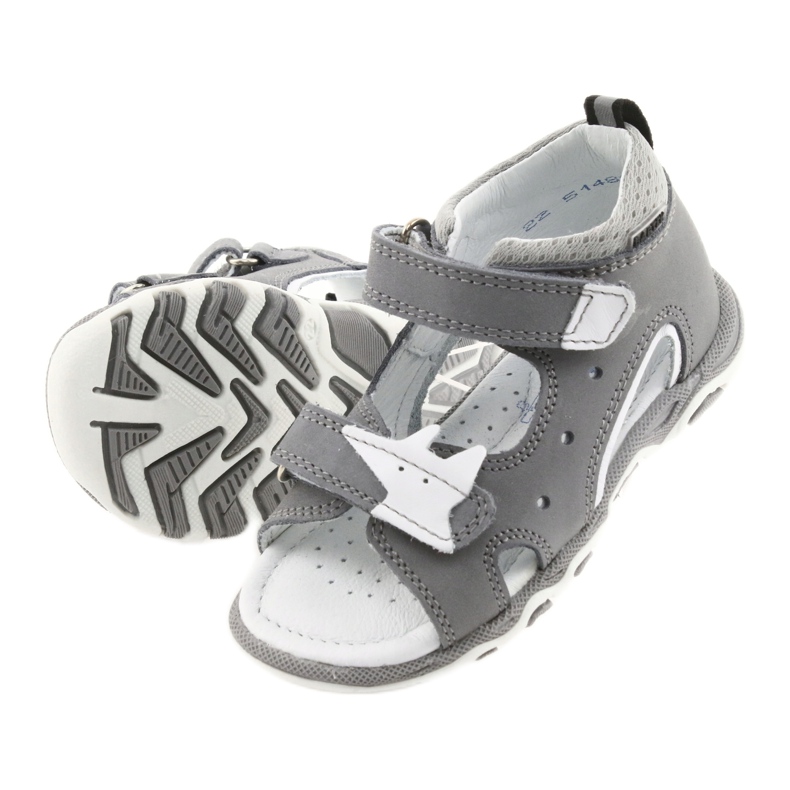 Sandals boys' turnips Bartek 51489 gray white grey 5
