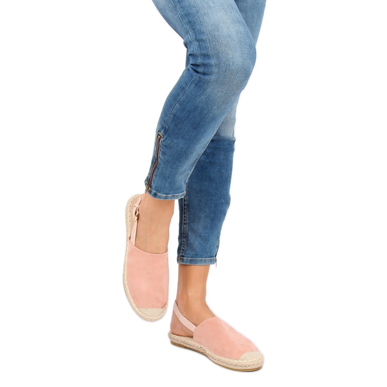 Espadrilles with an open heel pink HH-119 Pink 1