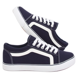 Navy blue women's sneakers BL117P Navy 1