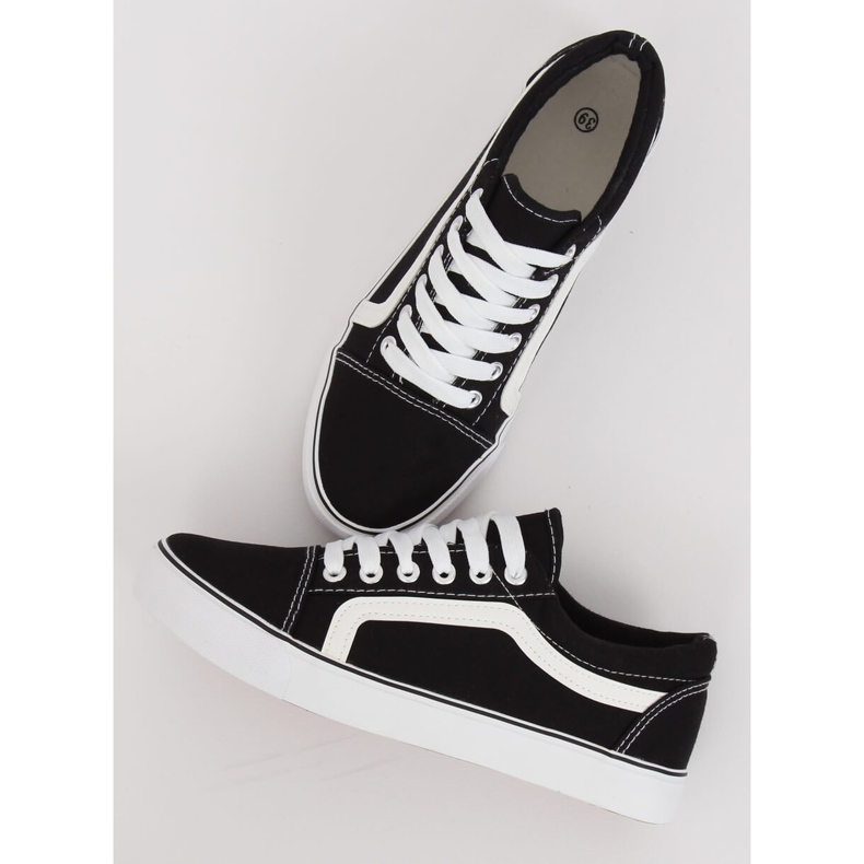 Black women's sneakers BL117P Black 1