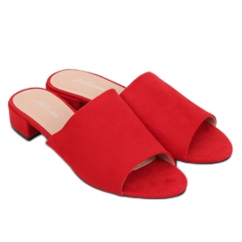 Red Women's red slippers XW9093 Red 2
