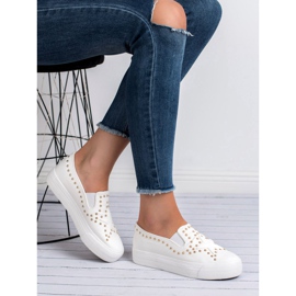 J. Star Slip On Sneakers With A Star white 1