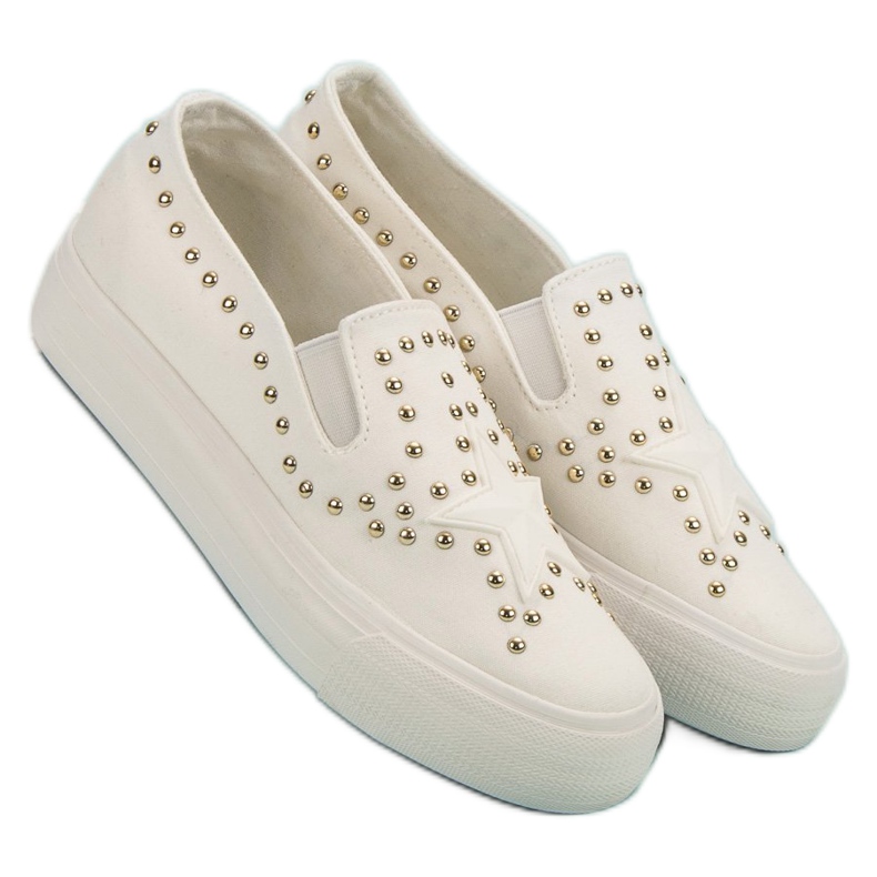 J. Star Slip On Sneakers With A Star white 2