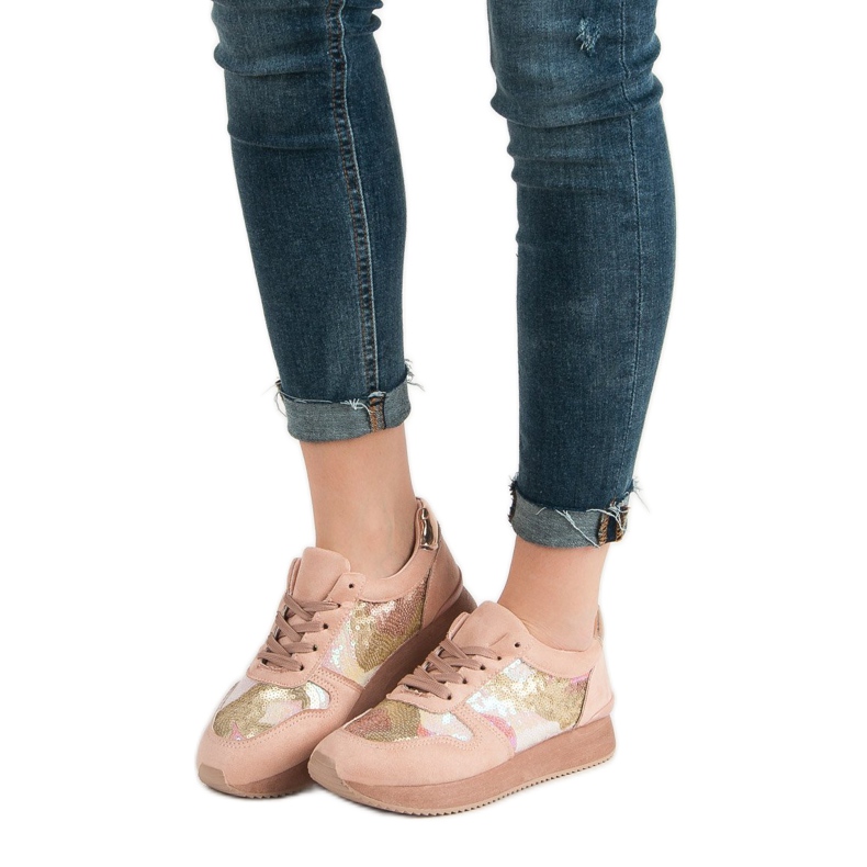 Seastar Sport Shoes With Sequins pink 2